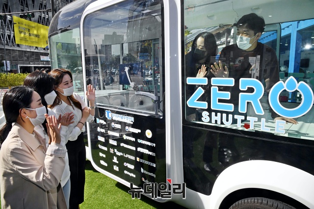 ▲ 지난달 경기 성남 판교에서 열린 '제4회 판교자율주행모빌리티쇼' 장면.ⓒ권창회 기자