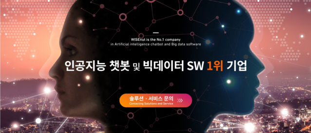 ▲ ⓒ와이즈넛 홈페이지 화면