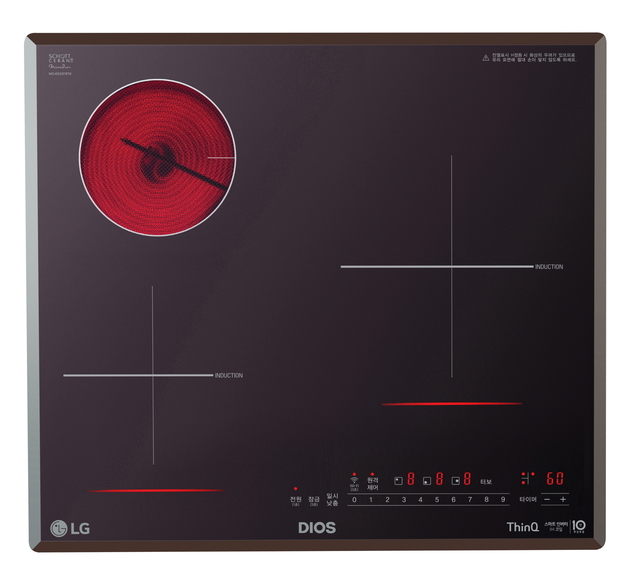 ▲ LG 디오스 하이브리드 전기레인지(모델명: BEY3MST) ⓒLG전자