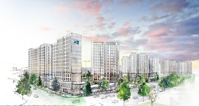 ▲ 판교밸리자이 메인투시도 스케치. ⓒ GS건설