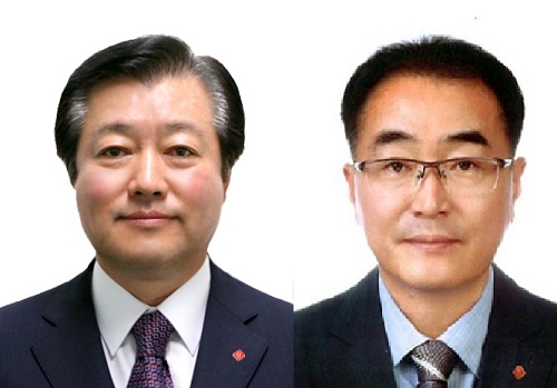 ▲ 이영구 롯데 식품BU장 사장(왼쪽)과 고수찬 롯데지주 커뮤니케이션실장 부사장. ⓒ롯데