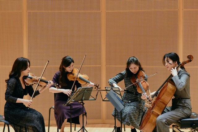 ▲ 에스메 콰르텟 연주 모습.ⓒ롯데문화재단