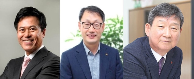 ▲ 왼쪽부터 박정호 SKT 사장, 구현모 KT 대표, 황현식 LGU+ 사장 ⓒ각사
