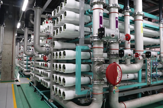 ▲ 삼성디스플레이 아산캠퍼스 내 공정용수 재이용 시설. ⓒ삼성디스플레이