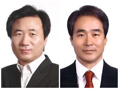 ▲ 유신열 신세계디에프 대표이사(좌), 이재실 현대백화점면세점 대표이사 부사장(우)ⓒ각사 제공.