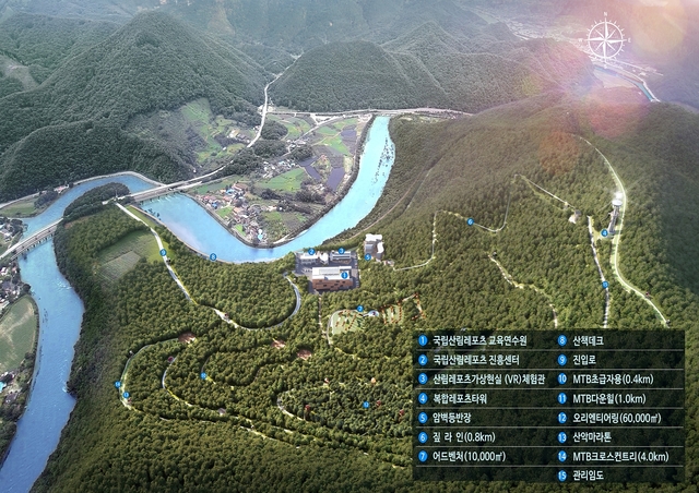 ▲ 산림레포츠 시설규격 인증, 안전점검, 전문인력 양성 등을 담당할 국립 산림레포츠진흥센터가 2025년까지 문경시에 조성된다. 사진은 국립산림레포츠진흥센터 조감도.ⓒ경북도