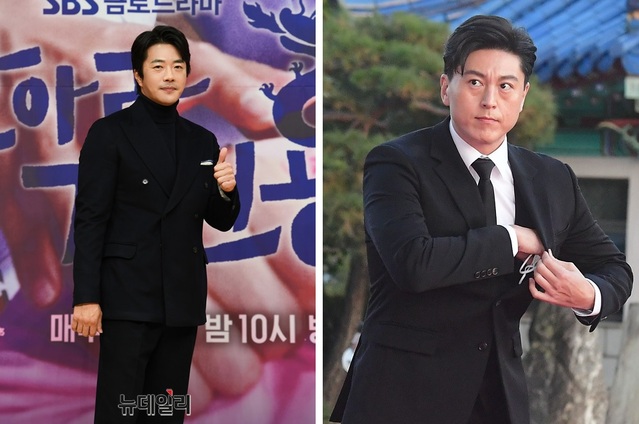 ▲ 배우 권상우(좌)와 류수영. ⓒ뉴데일리