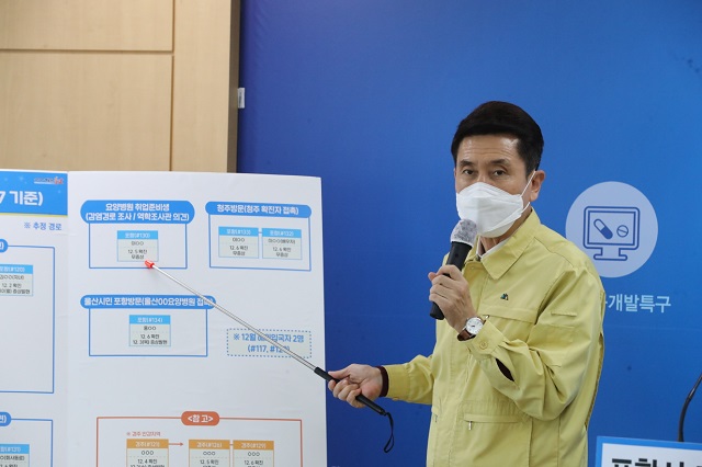 ▲ 이강덕 시장은 코로나19 3차 유행에 따른 온라인 비대면 브리핑을 통해 대시민 호소문을 발표했다.ⓒ포항시
