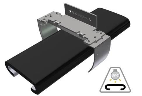 ▲ 바이오레즈(Violeds) 기술이 적용된 EHC Safety+ 핸드레일 살균기. ⓒ서울바이오시스