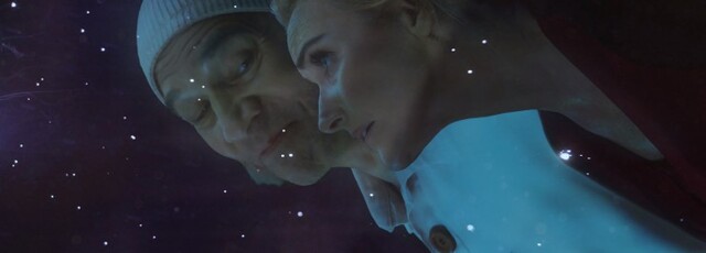 ▲ 온라인 스트리밍 뮤지컬 '에스텔라 스크루지' 한 장면, 에베네저 스크루지, 에스텔라 스크루지.ⓒ엠피앤컴퍼니