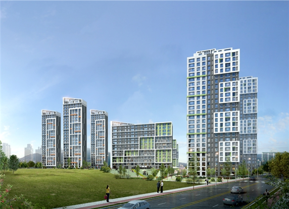 ▲ 경기 파주 운정3 A17블록 아파트 조감도.ⓒ한라