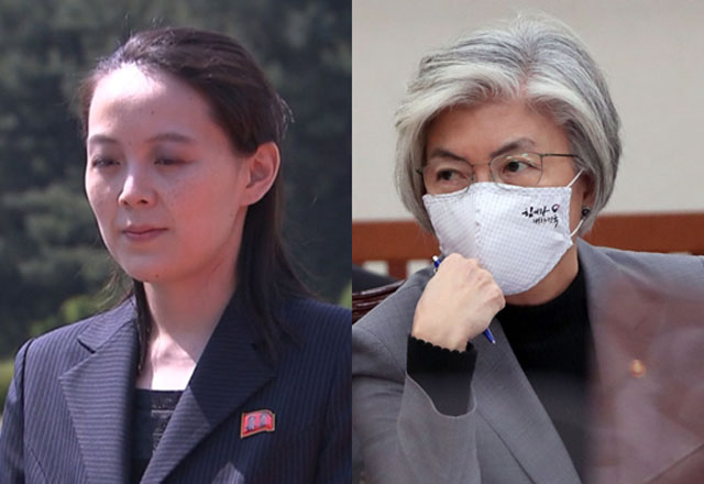 ▲ 김여정과 강경화 외교부 장관. 둘 다 '최고지도자'의 측근이다. ⓒ뉴시스. 무단전재 및 재배포 금지.