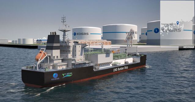 ▲ LNG 벙커링 선박 조감도 ⓒ가스공사 제공