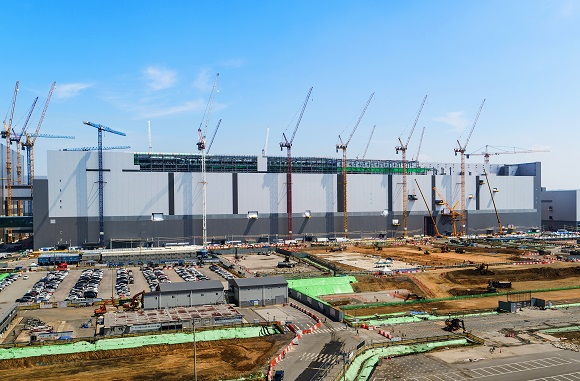 ▲ 7나노 EUV 공정 전용 V1라인이 구축된 삼성전자 화성사업장 전경.ⓒ삼성전자