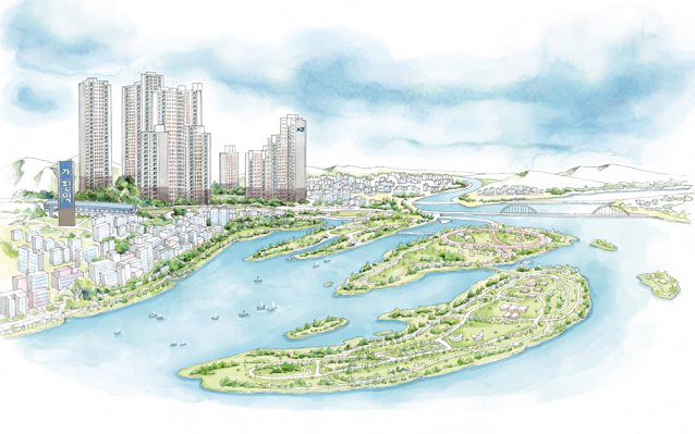 ▲ 가평자이 조감도 스케치. ⓒ GS건설