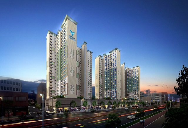 ▲ 전북 전주 기린로 지역주택조합 주상복합 신축공사 투시도.ⓒ한라