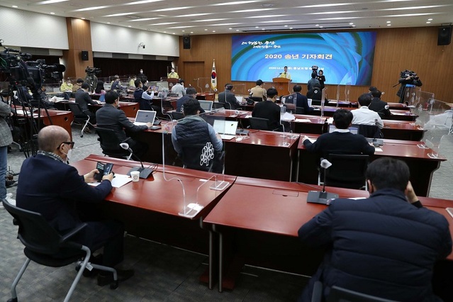 ▲ 양승조 충남도지사 기자회견 장면.ⓒ충남도