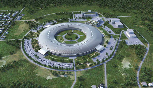 ▲ 충북 청주 오창에 들어설 방사광가속기 조감도. ⓒ 충북도