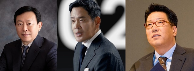 ▲ 왼쪽부터 신동빈 롯데그룹 회장, 정용진 신세계그룹 부회장, 정지선 현대백화점그룹 회장. ⓒ각사