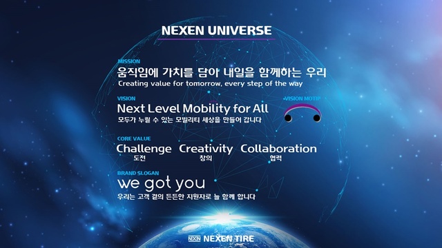 ▲ 넥센타이어의 새로운 비전 ⓒ넥센타이어