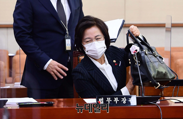 ▲ 추미애 법무부 장관. ⓒ뉴데일리DB