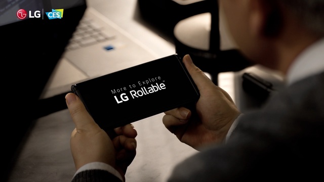 ▲ CES 2021 LG전자 프레스 콘퍼런스에 등장한 LG 롤러블 티저 영상 ⓒLG전자