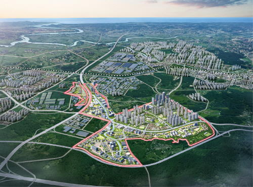 ▲ 경기도 평택시 도일동 일원 브레인시티 조감도. ⓒ 중흥건설그룹