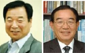 ▲ 충북대 명예교수상 첫 수상자인 신방웅(좌), 성진근 명예교수.ⓒ충북대