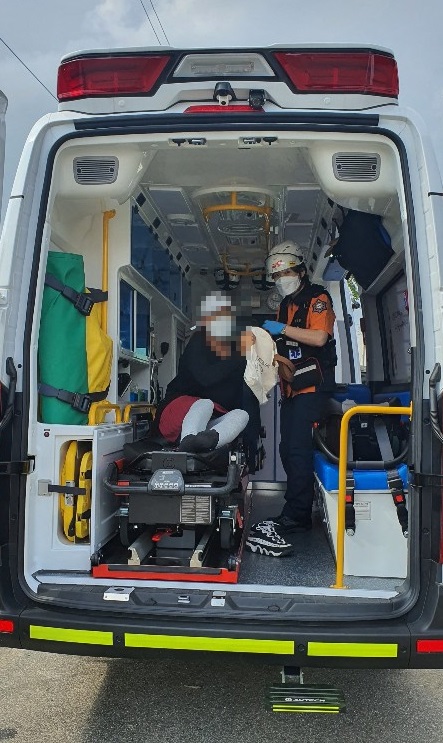 ▲ 충남형 임산부 전문 119 구급대 활동 장면.ⓒ충남도소방본부