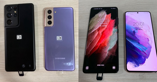 ▲ 갤럭시S21 울트라 '팬텀 블랙', 갤럭시S21 '팬텀 바이올렛'. ⓒ이성진 기자