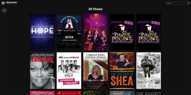 ▲ Broadway On Demand 홈페이지.ⓒDIMF