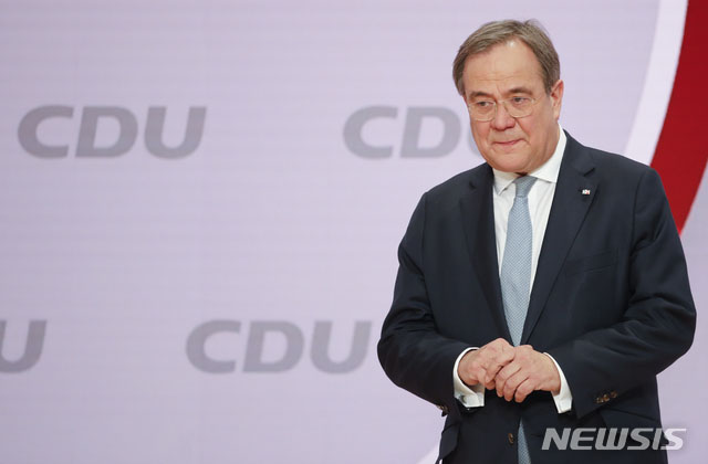 ▲ 아르민 라셰트 기민당 신임 대표. ⓒ뉴시스 AP. 무단전재 및 재배포 금지.