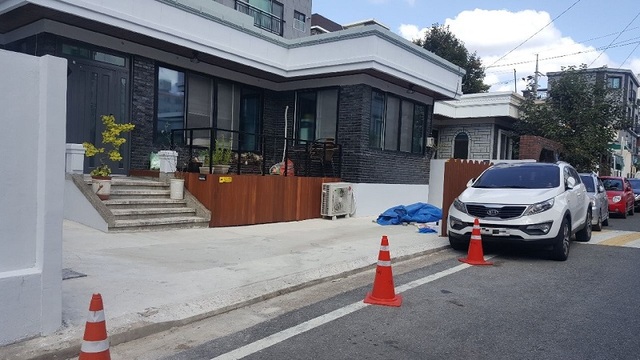 ▲ 대전 동구청이 내집 주차장 갖기 설치공사 완료 후 모습.ⓒ대전 동구