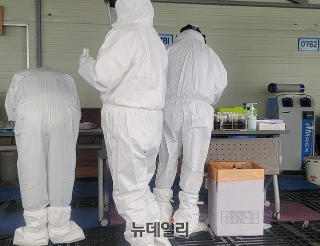 ▲ 청주상당보건소 선별진료소.ⓒ뉴데일리 DB