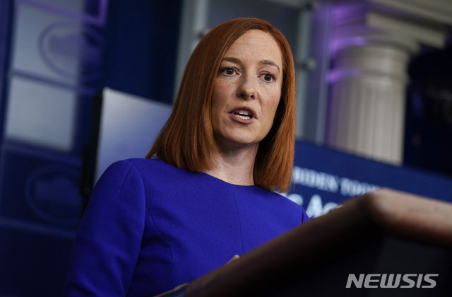 ▲ 젠 사키 미국 백악관 대변인. ⓒ뉴시스 AP. 무단전재 및 재배포 금지.