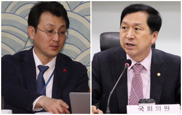 ▲ 이진석 청와대 국정상황실장과 김기현 국민의힘 의원. ⓒ뉴시스