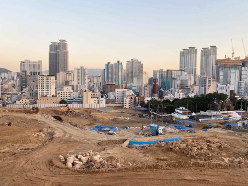 ▲ 동래구 온천4구역 재개발사업지 전경. ⓒ 삼성물산