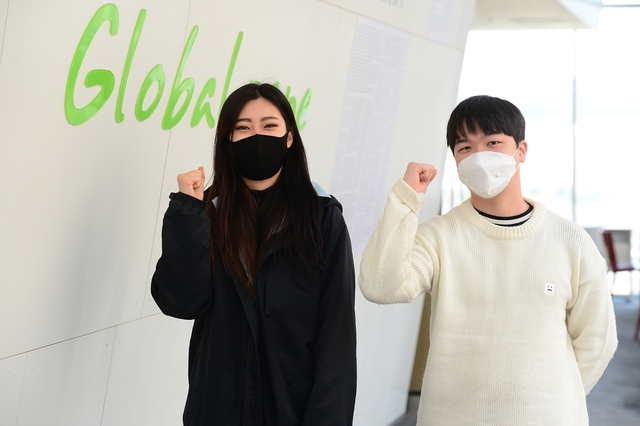 ▲ 대구보건대학교 호텔외식조리학부를 2월에 졸업하는 송수미 씨(21)와 김영철(24) 씨는 글로벌 외식서비스 기업인 CJ푸드빌 뚜레쥬르 해외 법인으로 취업에 성공했다.ⓒ대구보건대