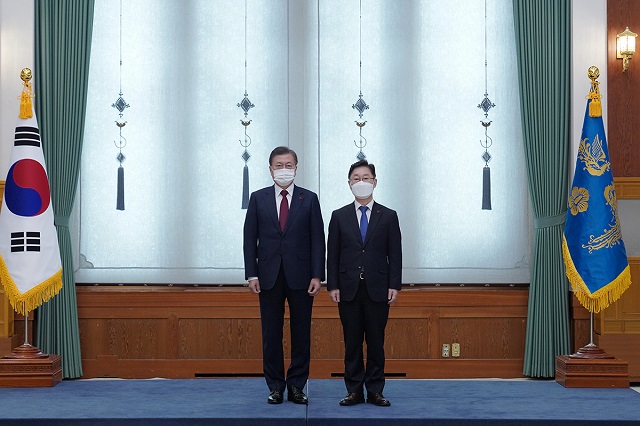 ▲ 문재인 대통령과 박범계 법무부 장관. ⓒ청와대