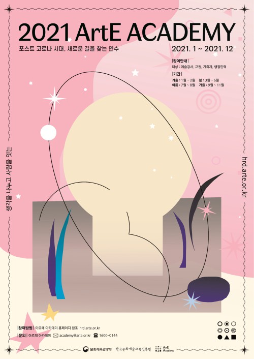 ▲ '2021 아르떼 아카데미' 포스터.ⓒ한국문화예술교육진흥원