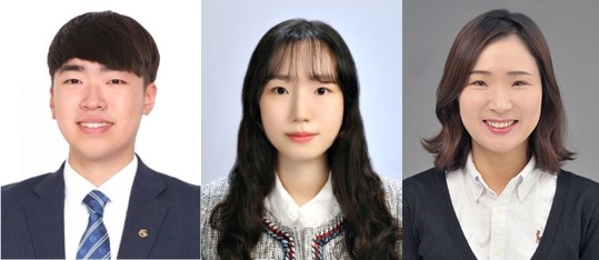 ▲ (왼쪽부터) DGIST 기초학부 류태승 학생, 안유진 학생, DGIST 기초학부 조정아 교수.ⓒDGIST