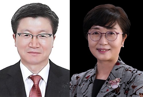 ▲ 왼쪽부터 신임 김기형 부사장과 장미경 부사장. ⓒNH농협캐피탈