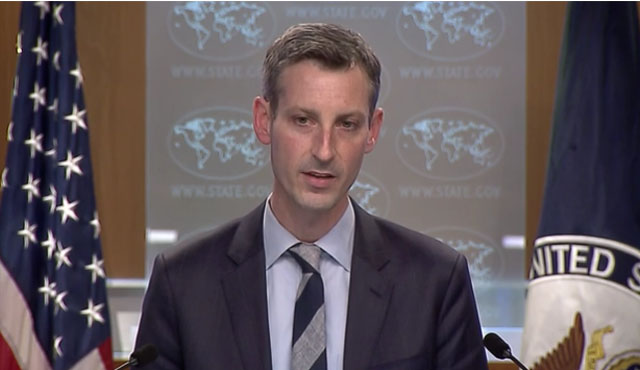 ▲ 네드 프라이스 미국 국무부 대변인이 정례브리핑을 하고 있다. ⓒ미국 국무부 영상캡쳐.