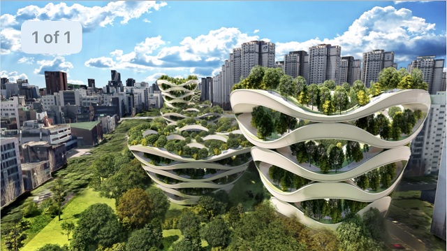 ▲ 박영선 더불어민주당 서울시장 예비후보가 지난 9일 공약으로 공개한 수직정원의 모습.ⓒ박영선 후보 캠프