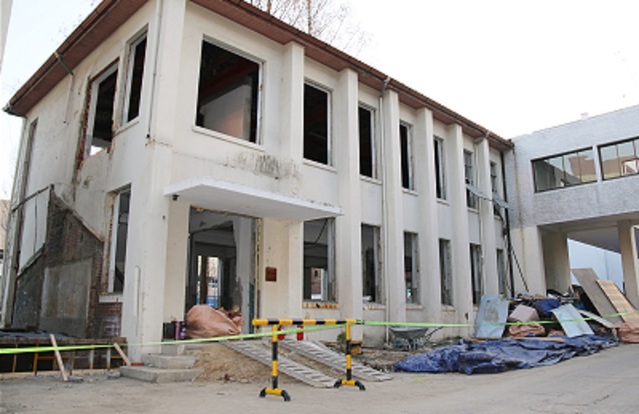 ▲ 대전시 구 충남도청사 내 시설개선사업 공사 현장 모습.ⓒ독자제공