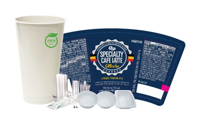 ▲ SR테크노팩의 친환경 포장 제품. ⓒSR테크노팩