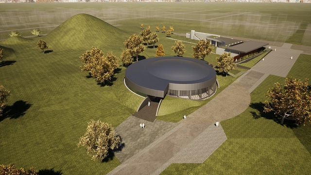 ▲ 경주시 노서동 금관총 부지 일원에 건립 중인 ‘금관총 보존전시공간’ 예상도.ⓒ경주시