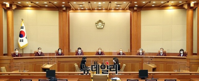 ▲ 헌법재판소 대심판정. ⓒ뉴데일리 DB