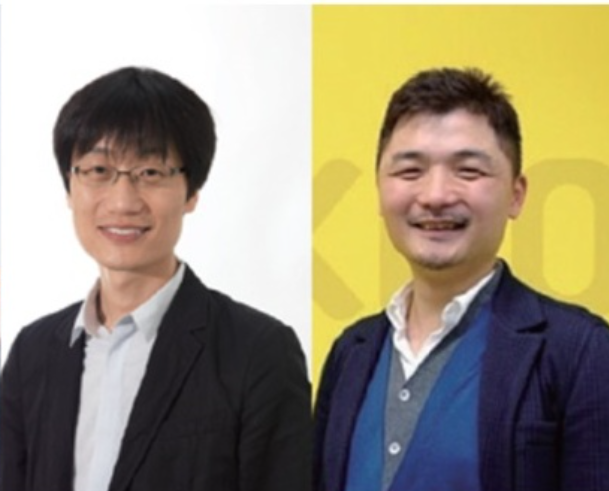 ▲ 왼쪽부터 이해진 네이버 GIO, 김범수 카카오 의장 ⓒ각사
