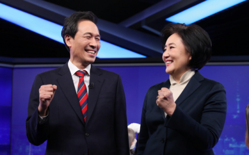 ▲ 4·7 서울시장보궐선거에 출마한 더불어민주당 (왼쪽부터) 우상호, 박영선 경선후보. ⓒ연합뉴스